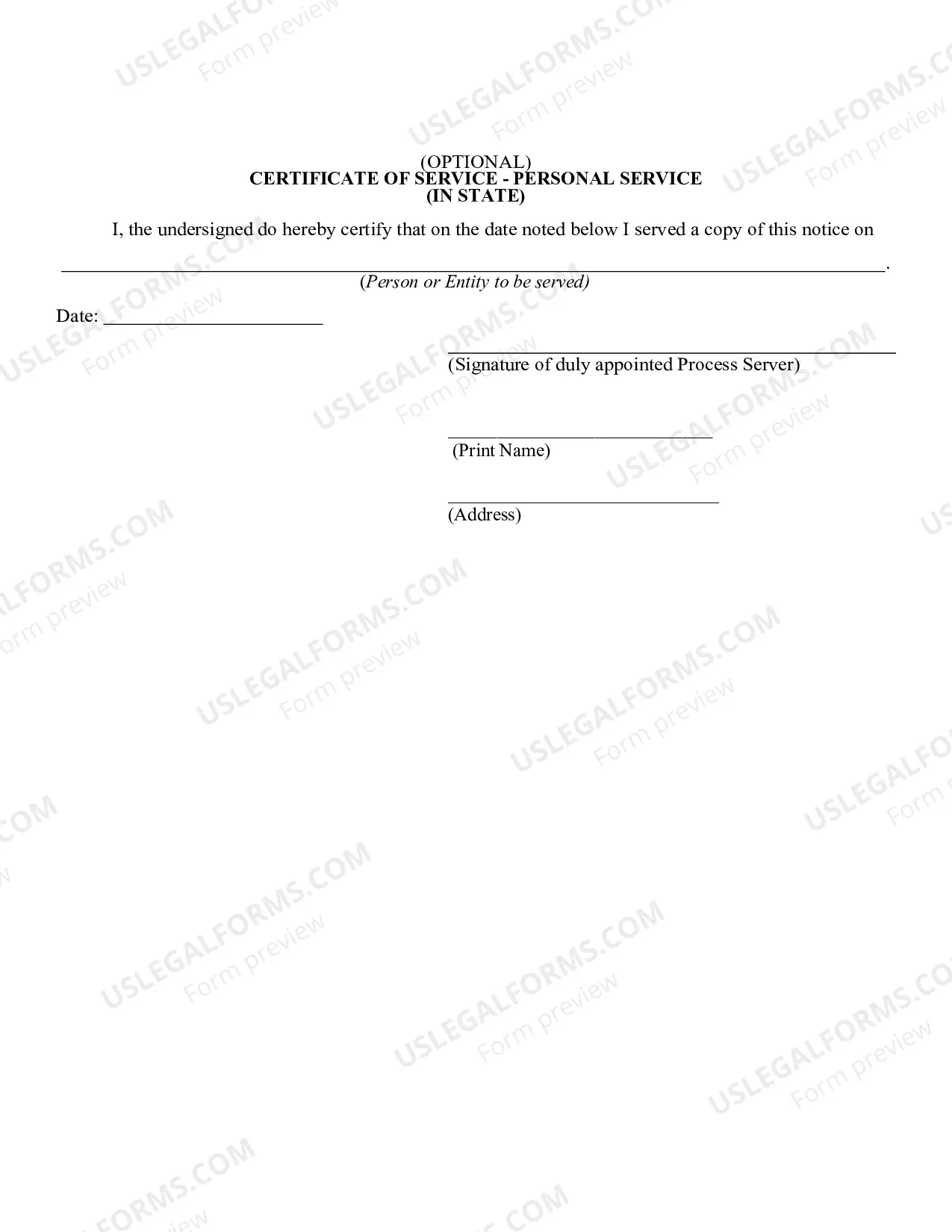 Preview Notice of Hearing - Adoption