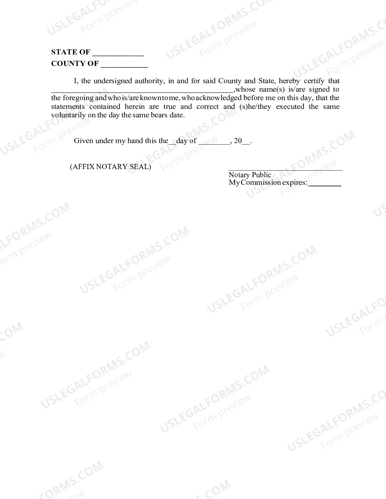 Preview Affidavit for Publication - Petitioners - Adoption