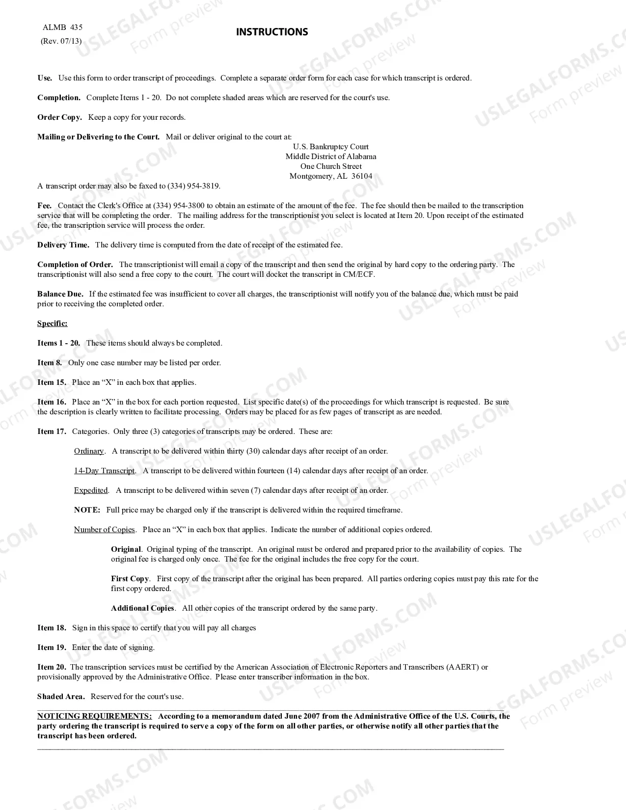 Preview Instructions for Requesting Transcripts