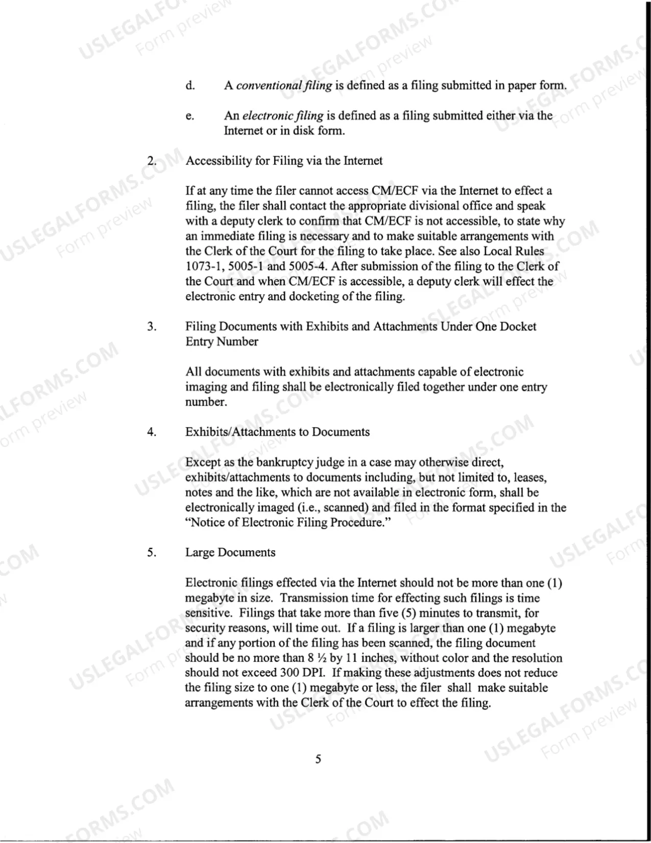 Preview Administrative Procedures for Filing, Signing, Retaining and Verification of Pleadings and Papers in Case Management / Electronic Case Filing (CM/ECF) (pursuant to Local Rule 5005-4)
