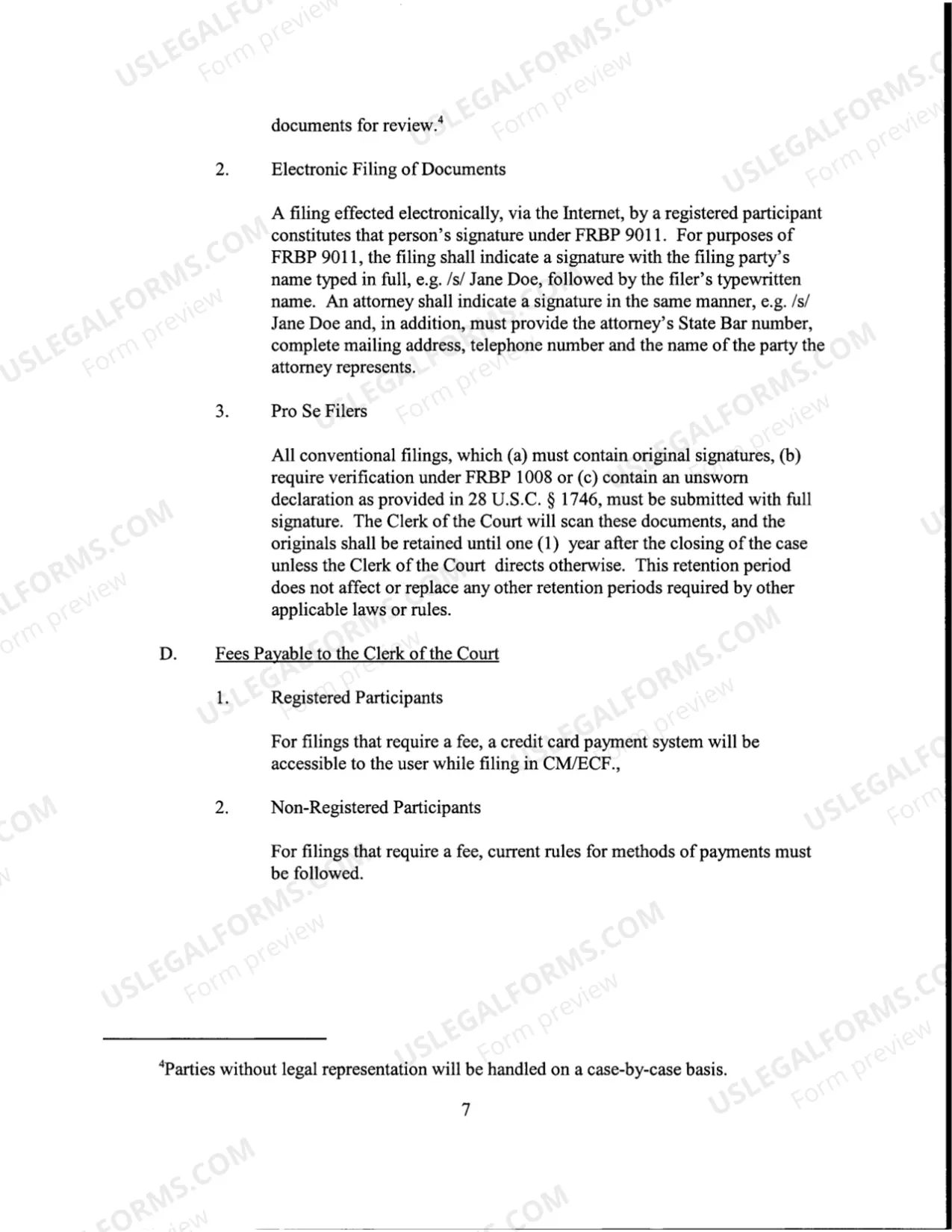 Preview Administrative Procedures for Filing, Signing, Retaining and Verification of Pleadings and Papers in Case Management / Electronic Case Filing (CM/ECF) (pursuant to Local Rule 5005-4)