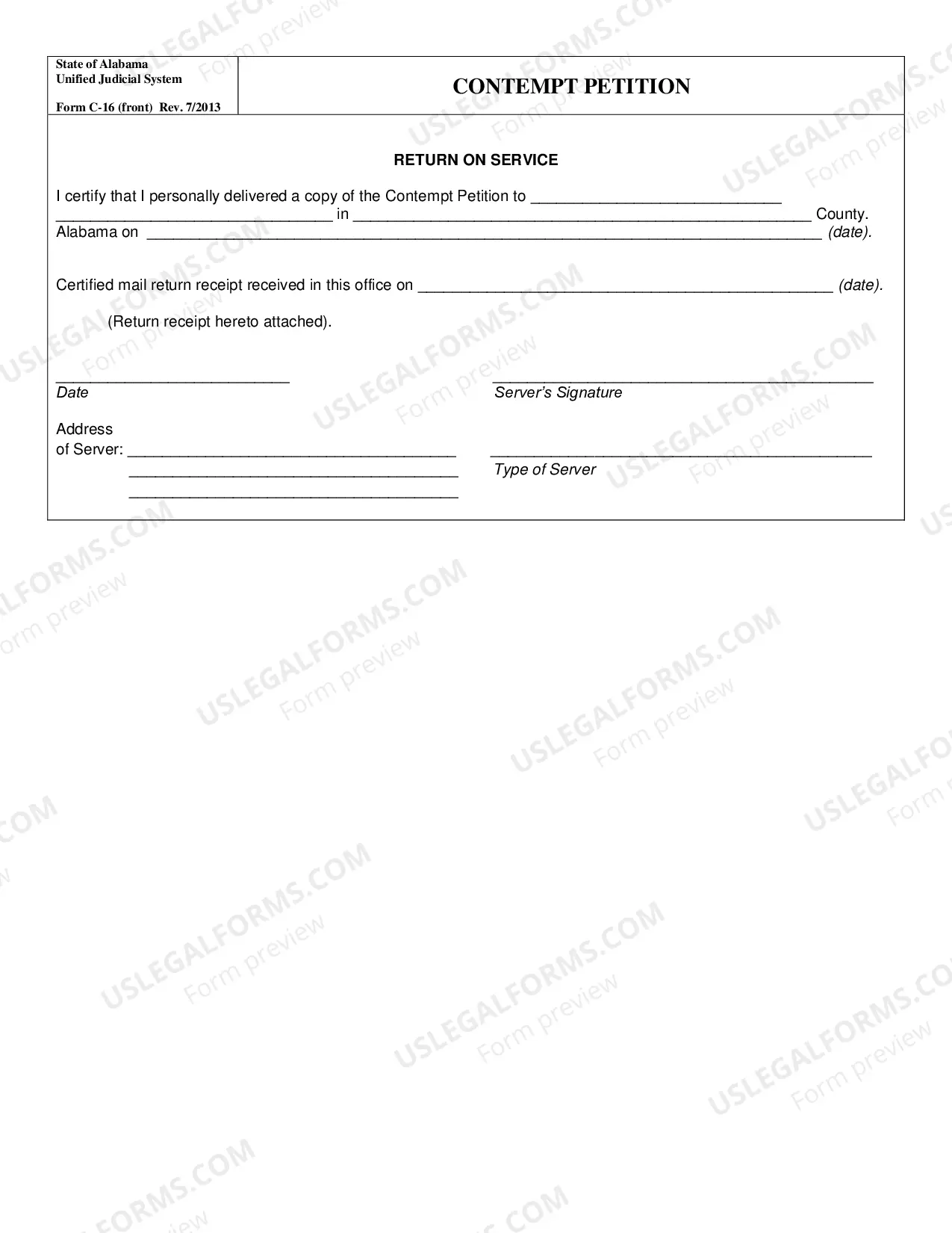 Preview Contempt Petition