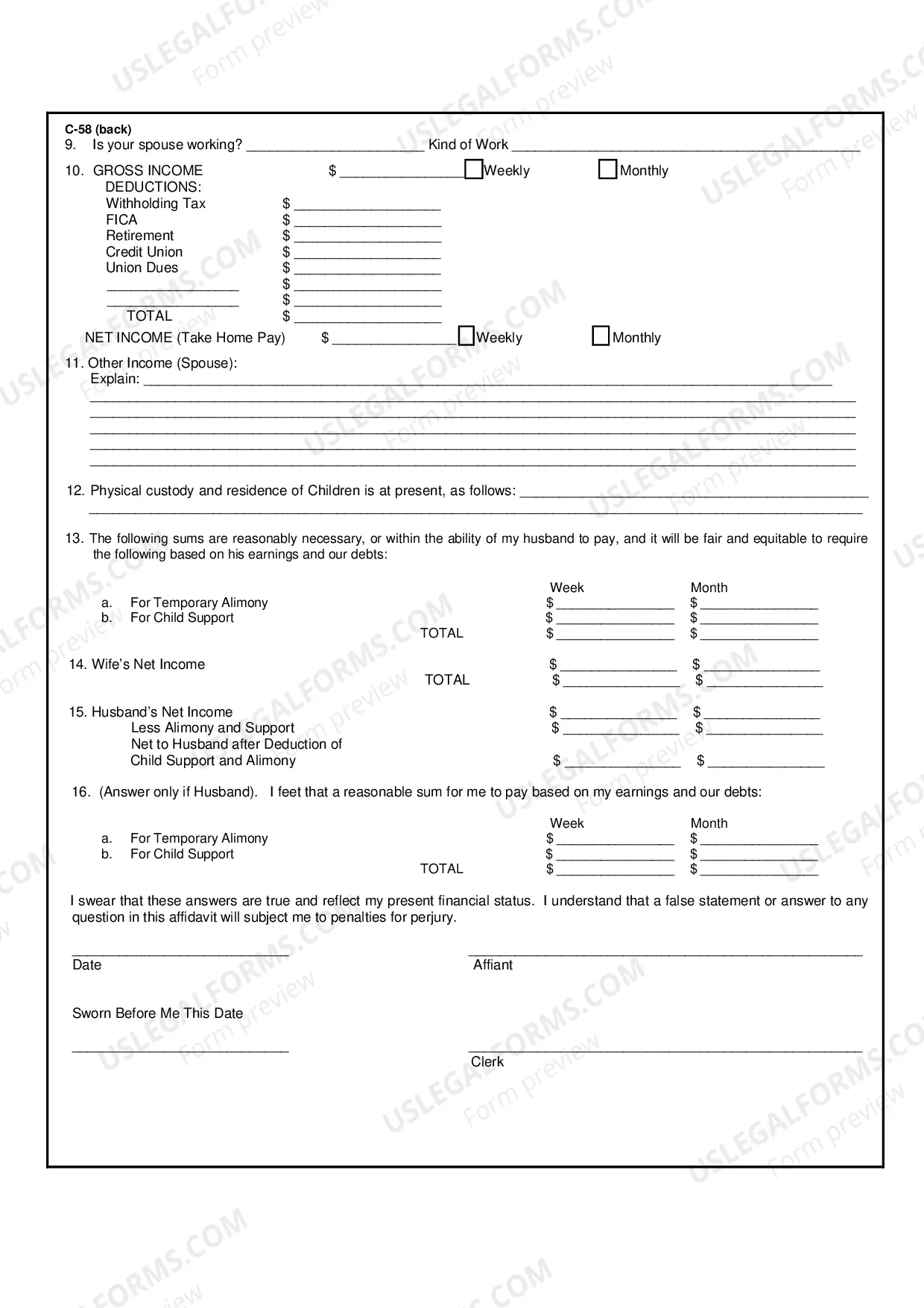 Preview Notice of Reference And Questionnaire