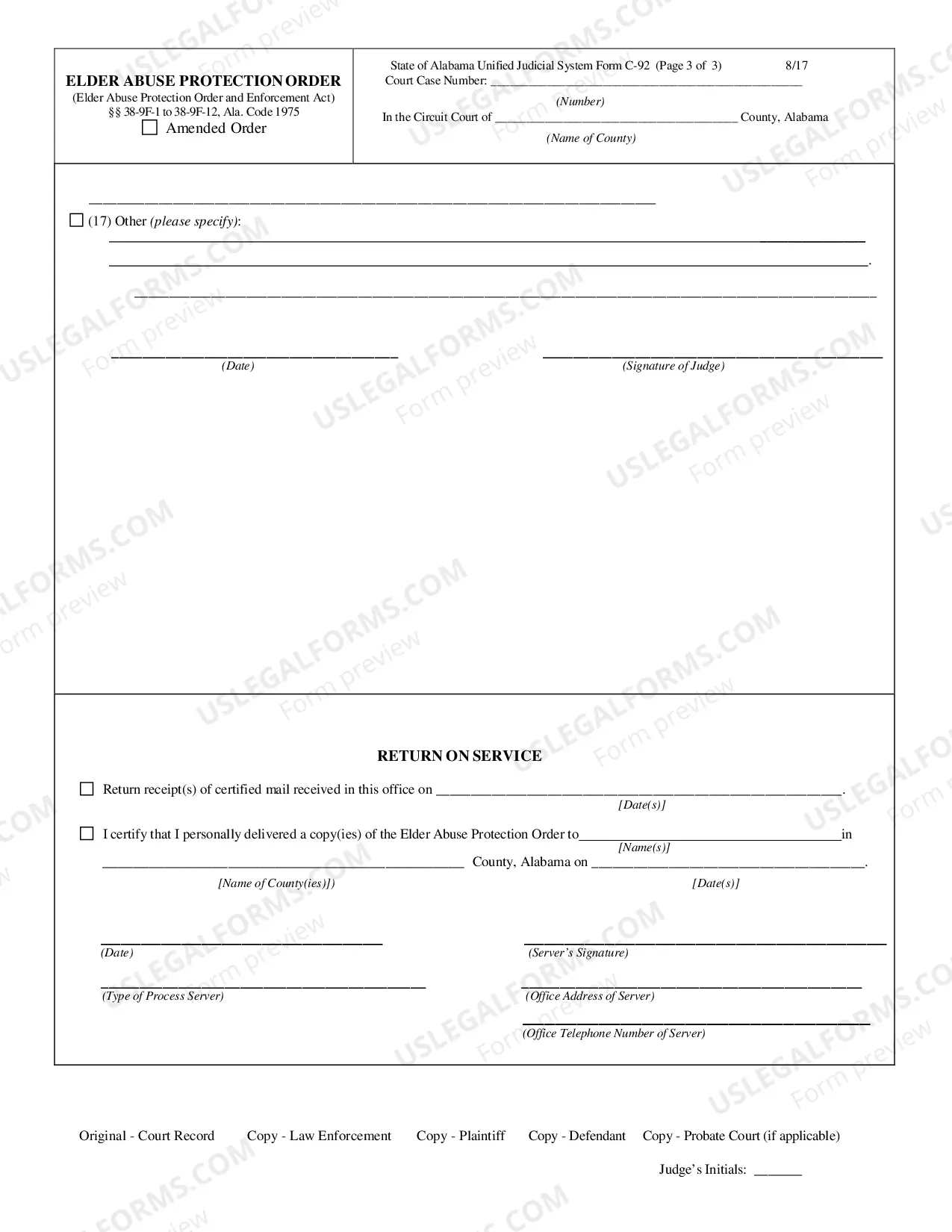 Preview Elder Abuse Protection Order