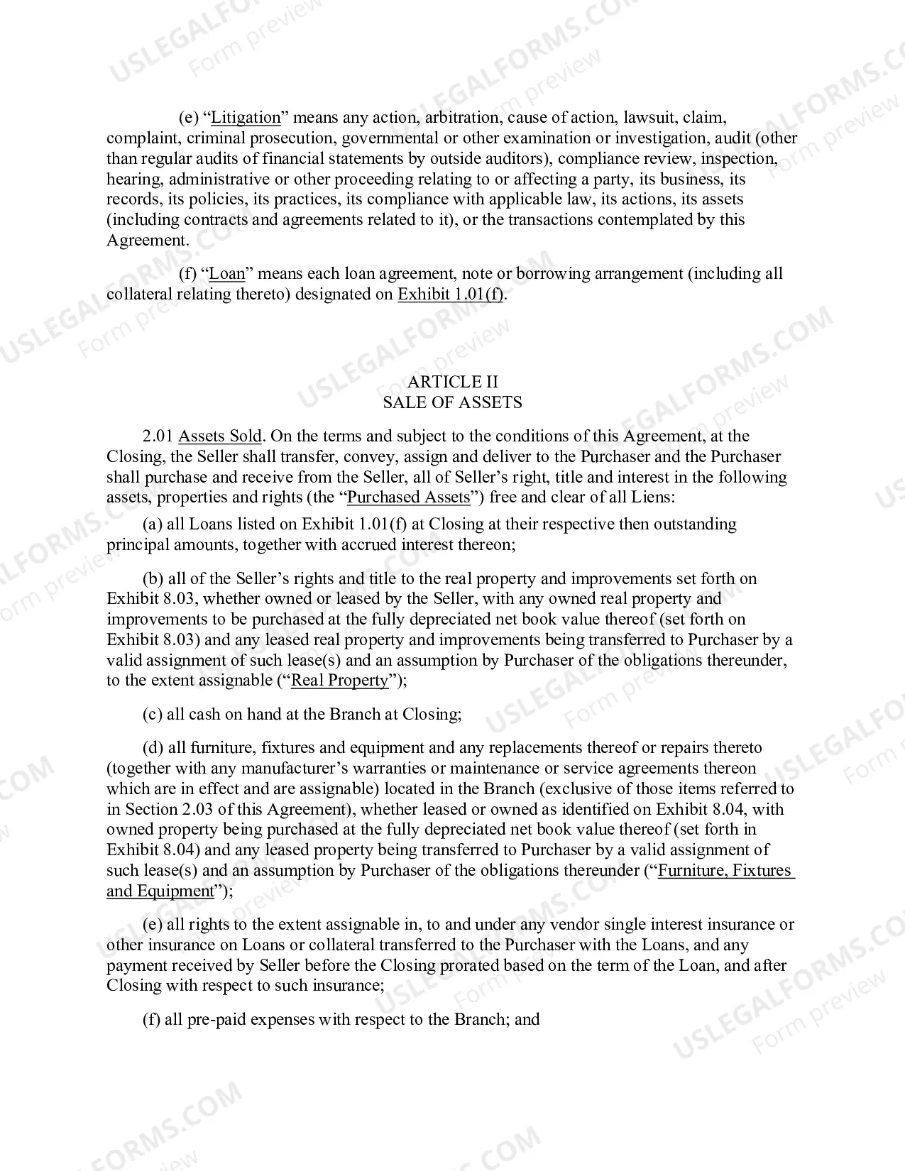 Preview Acquisition Agreement