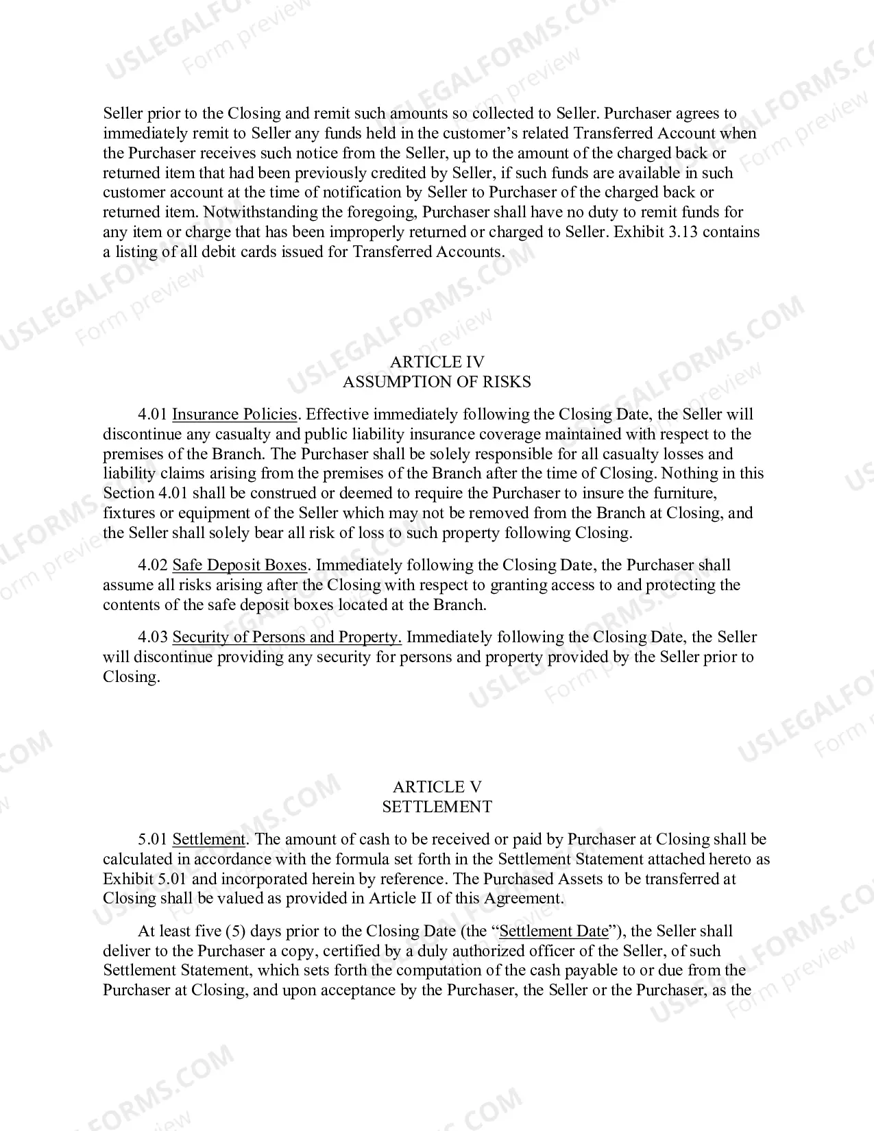 Preview Acquisition Agreement