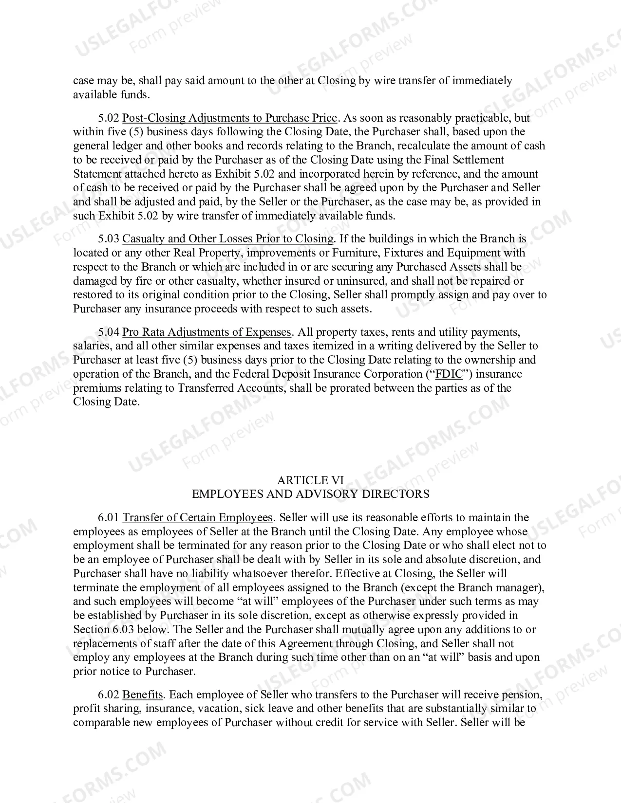 Preview Acquisition Agreement