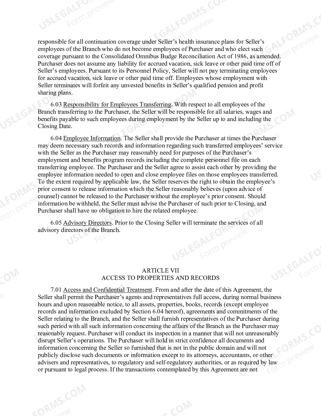 Preview Acquisition Agreement