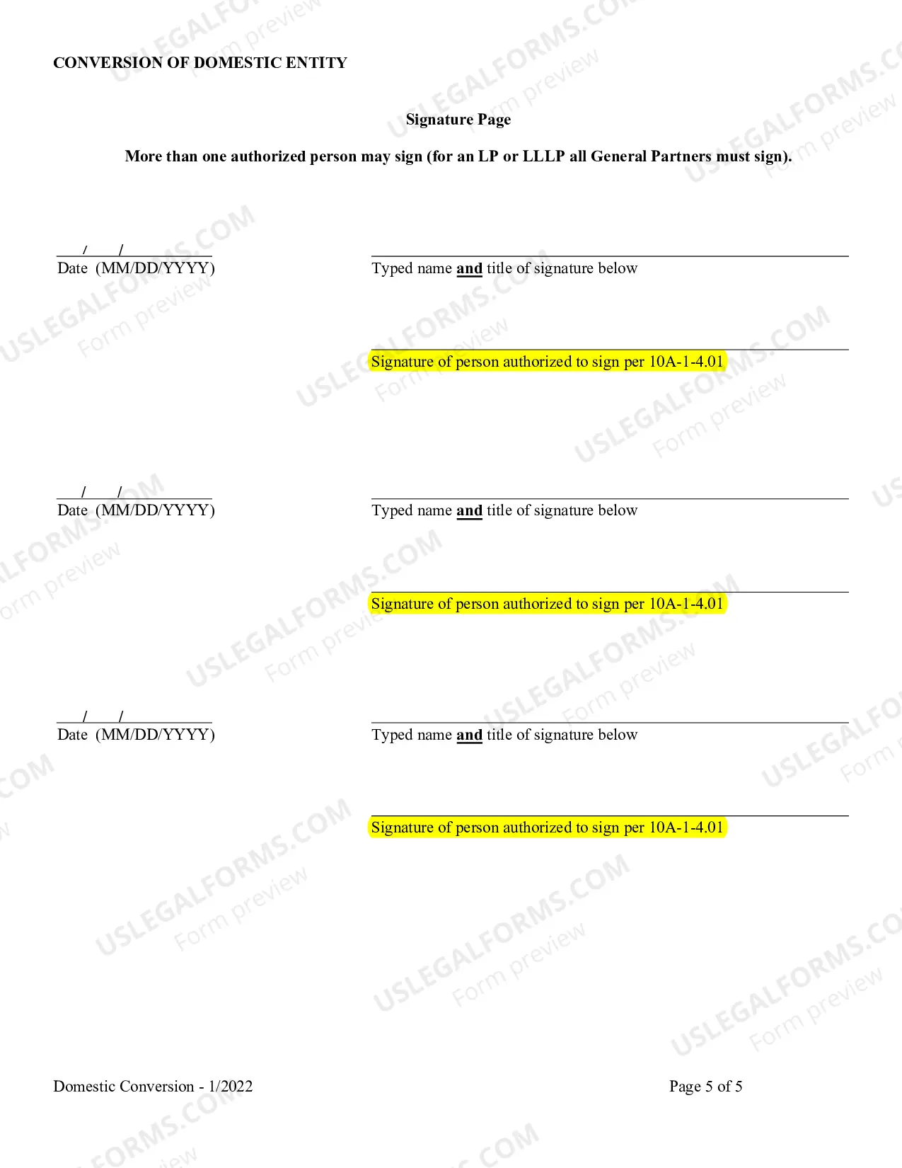 Preview Conversion of a Domestic Entity - Nonprofit Corporation to Limited Liability Company
