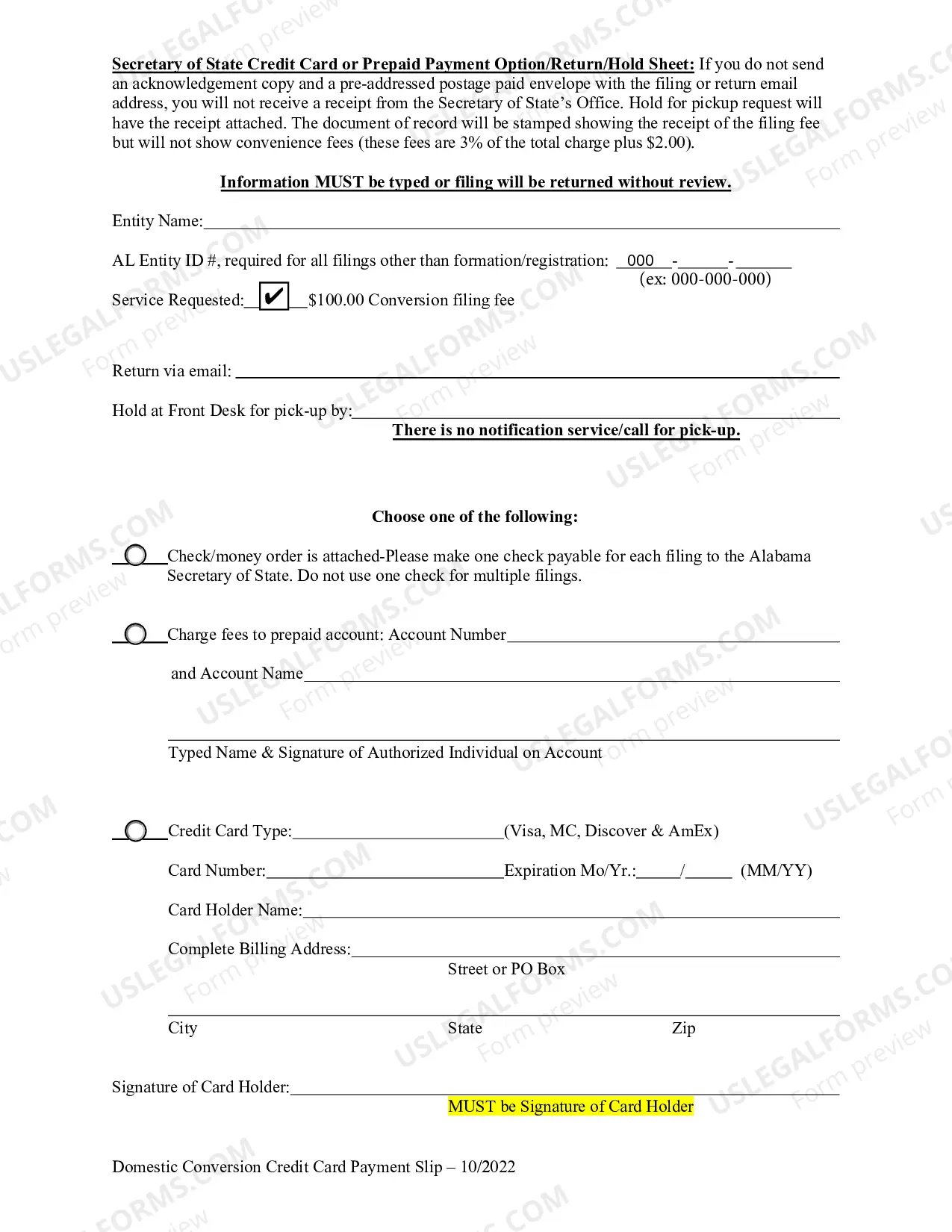 Preview Conversion of a Domestic Entity - Professional Corporation to Limited Liability Company