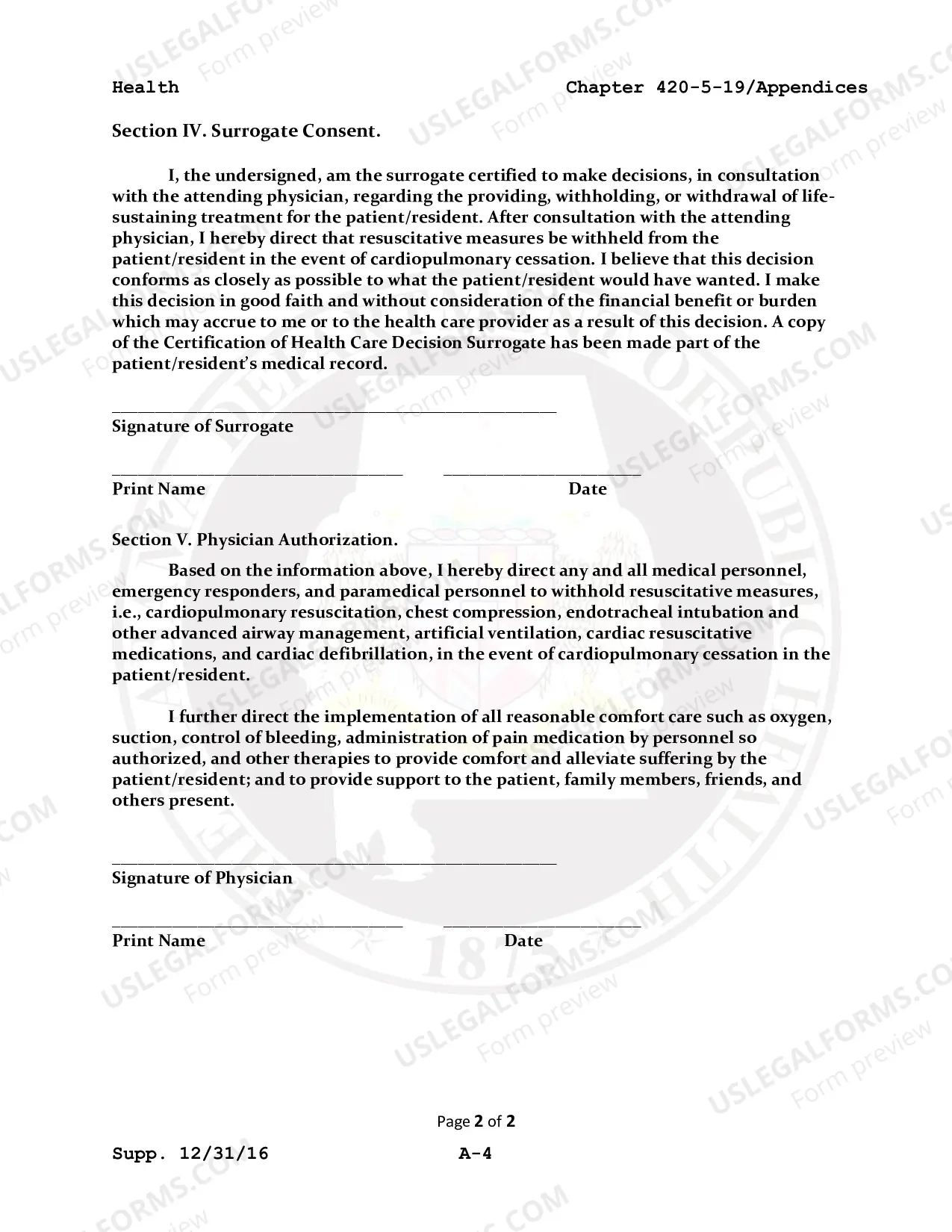 Preview Alabama Portable Physician Do Not Attempt Resuscitation Order