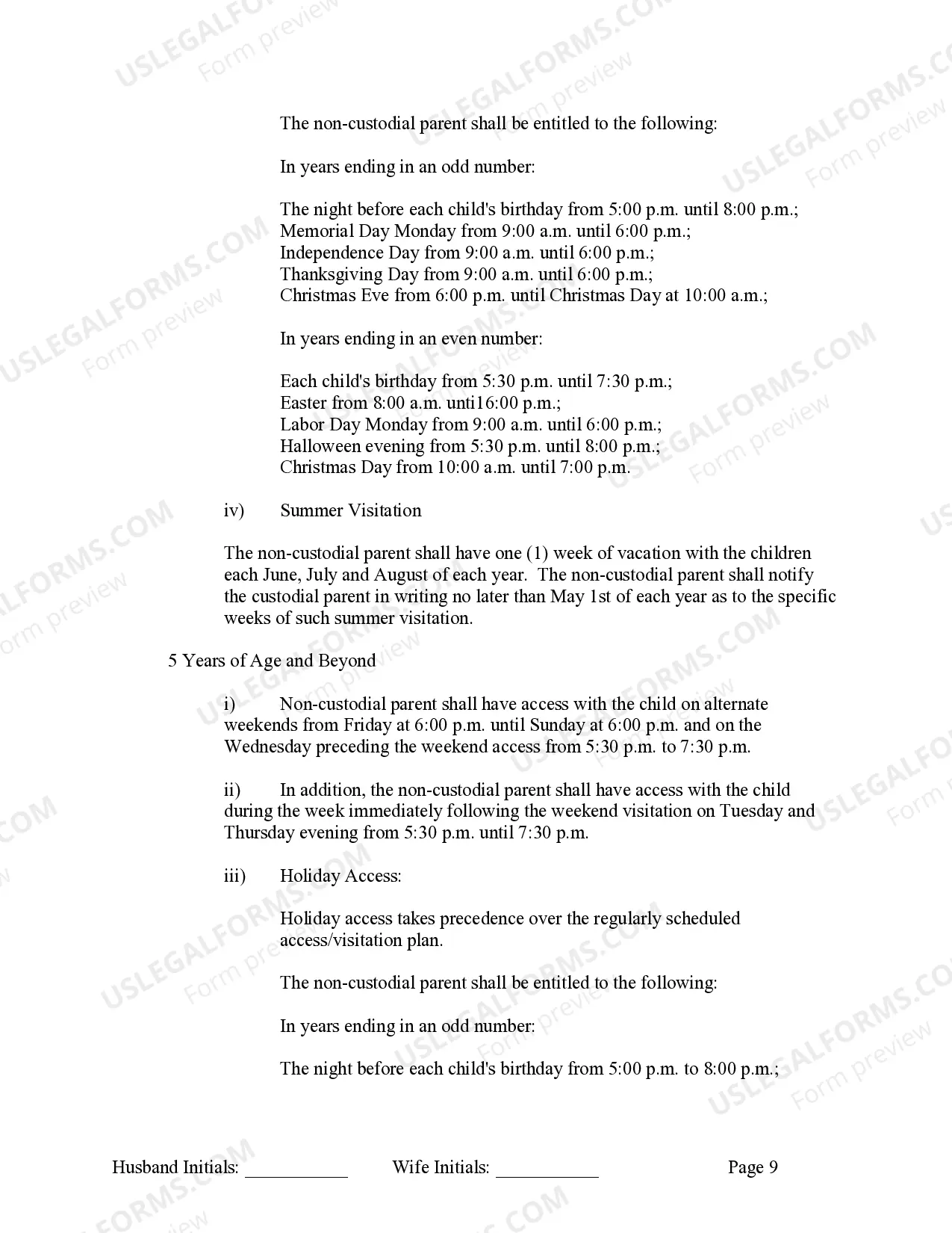 Preview Marital Legal Separation and Property Settlement Agreement where Minor Children and No Joint Property or Debts that is Effective Immediately