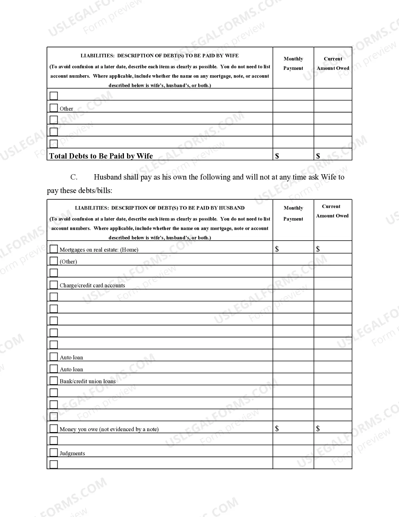 Preview Marital Legal Separation and Property Settlement Agreement where Minor Children and Parties May have Joint Property or Debts and Divorce Action Filed