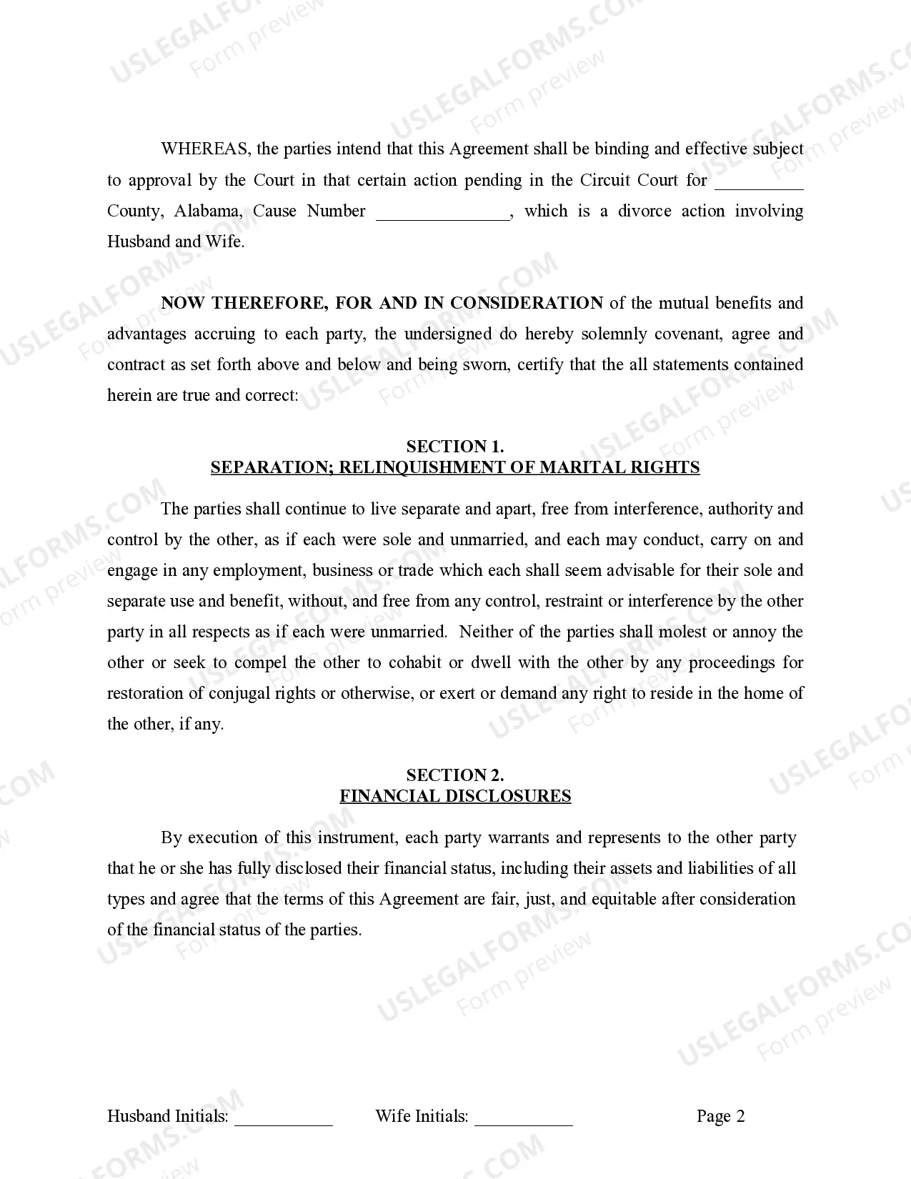 Preview Marital Legal Separation and Property Settlement Agreement Adult Children Parties May have Joint Property or Debts where Divorce Action Filed