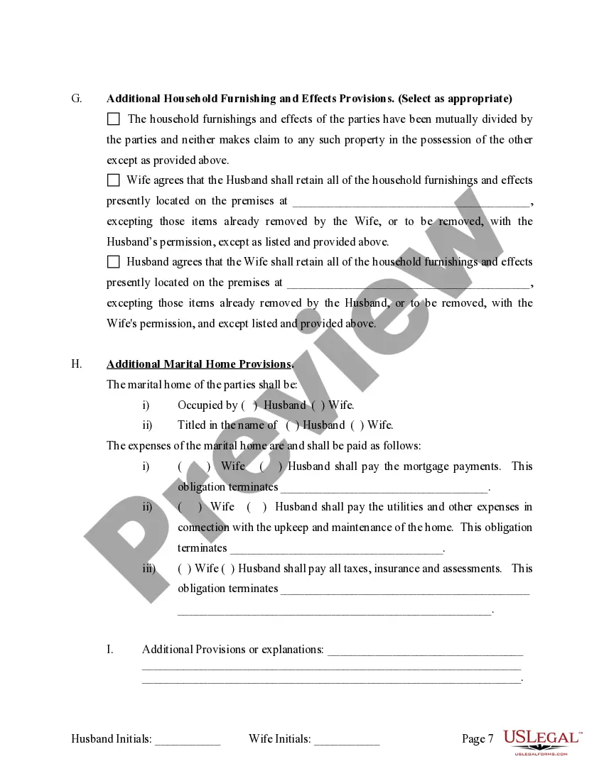 Preview Legal Separation and Property Settlement Agreement with Adult Children - Marital - Parties May have Joint Property or Debts - Effective Immediately