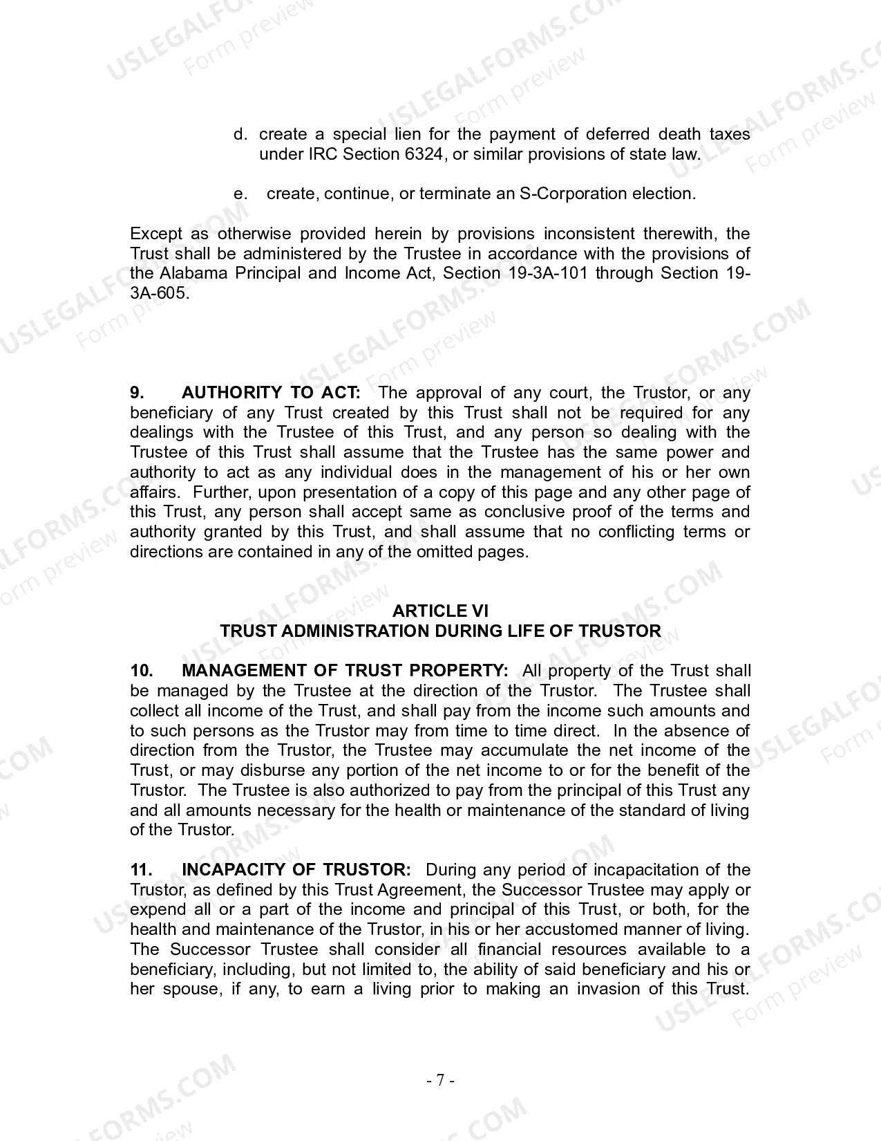 Preview Revocable Living Trust for Husband and Wife with No Children