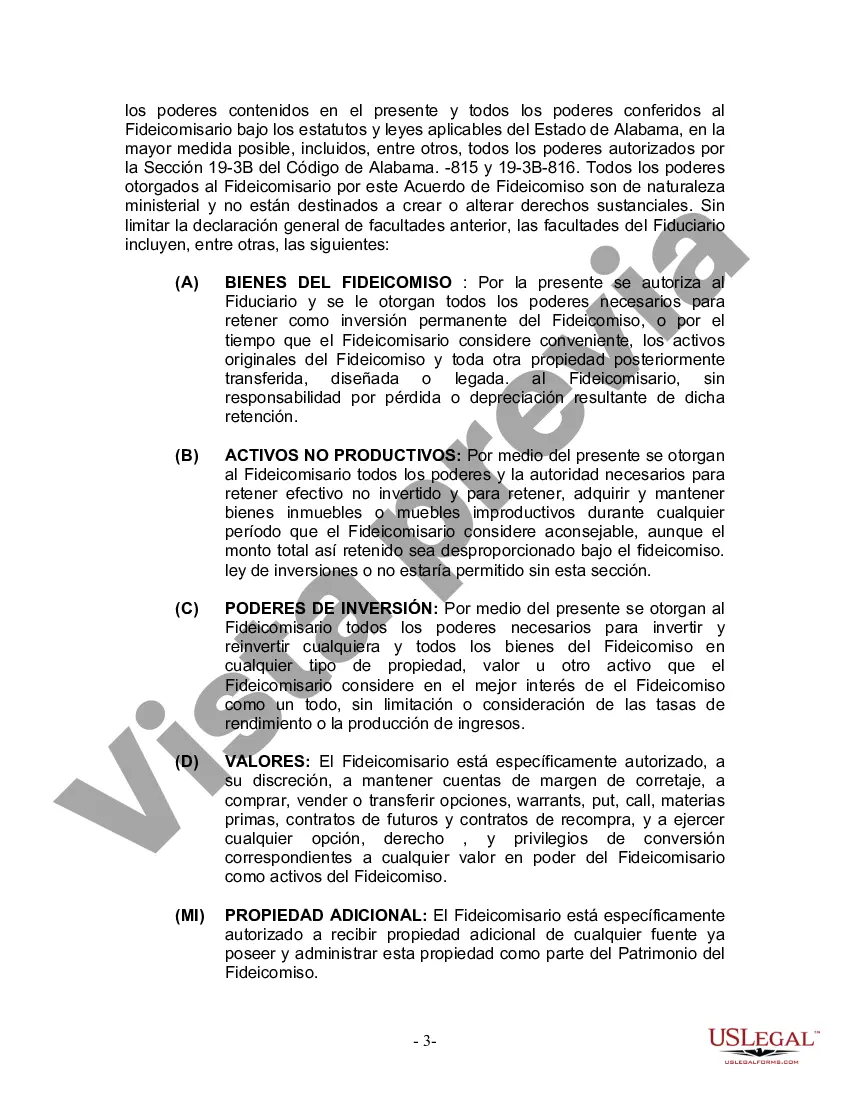 Preview Fideicomiso en vida para individuos solteros, divorciados o viudos o viudos sin hijos
