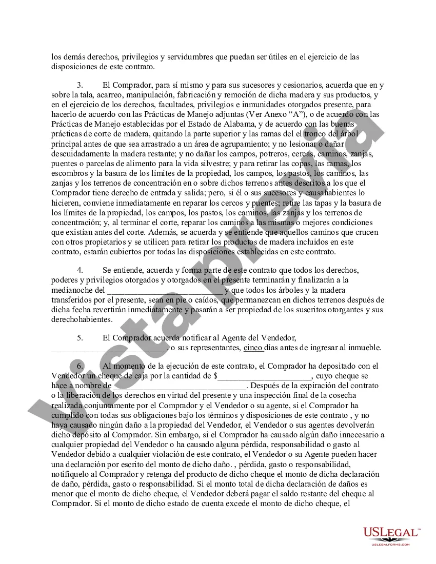 Preview Contrato de venta de madera de Alabama