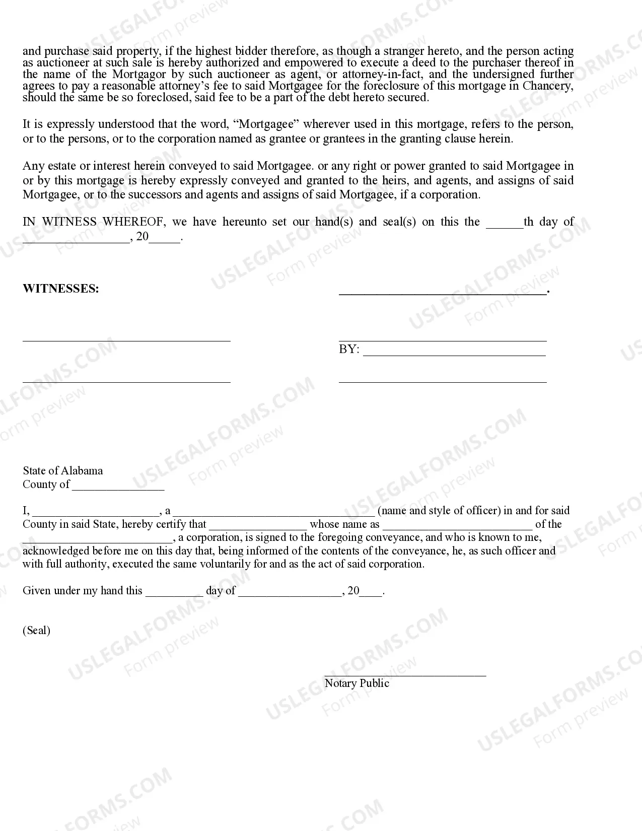 Preview Regular Mortgage by Corporation