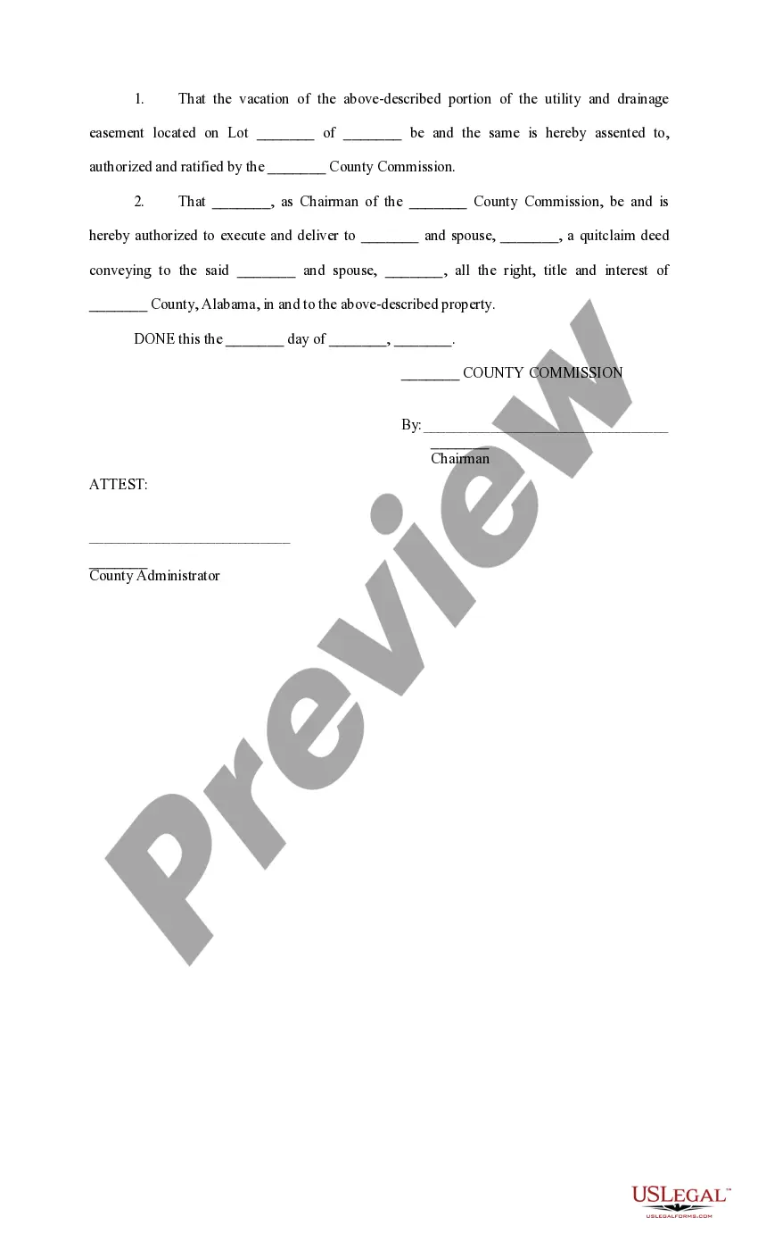 Preview Declaration of Vacation of Utility and Drainagr Easement