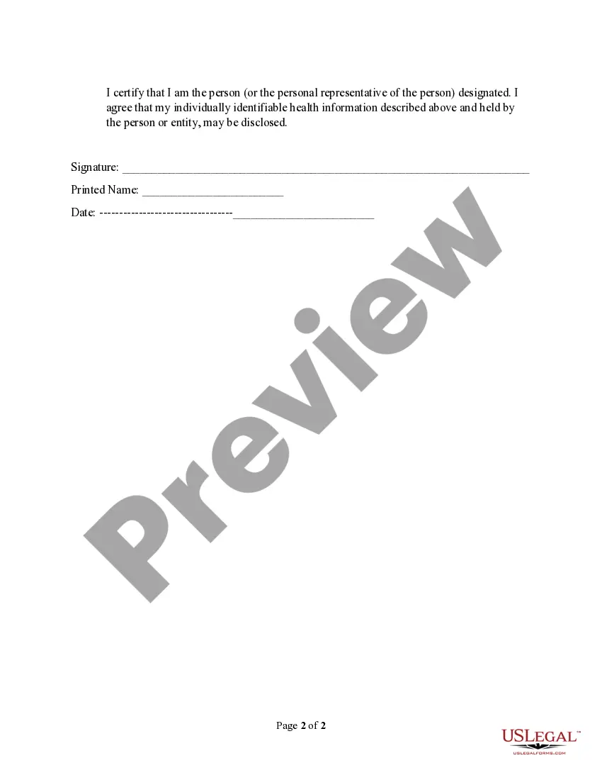 Preview Alabama HIPAA Authorization