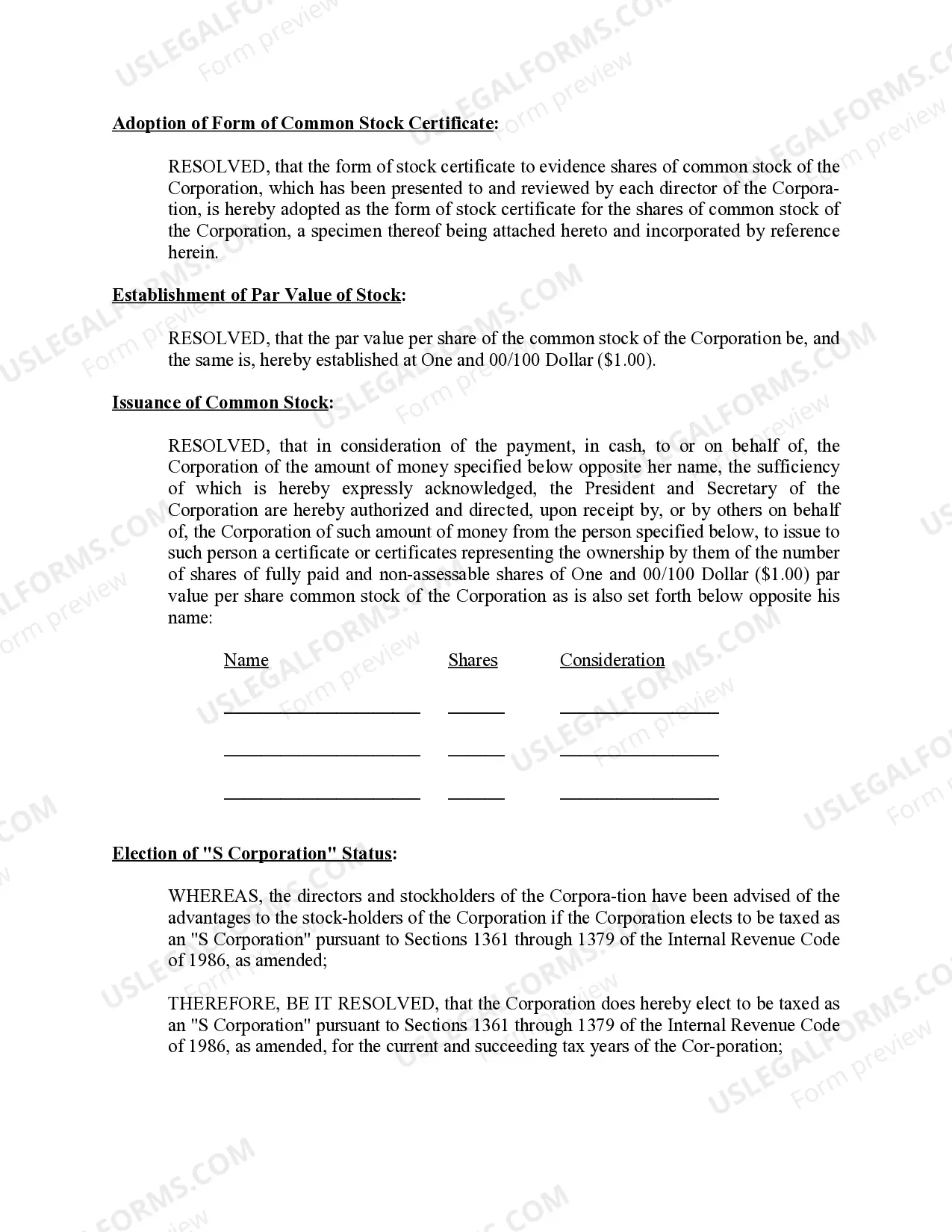 Preview Minutes for Organizational Meeting