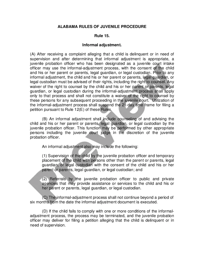 Preview Informal Adjustment