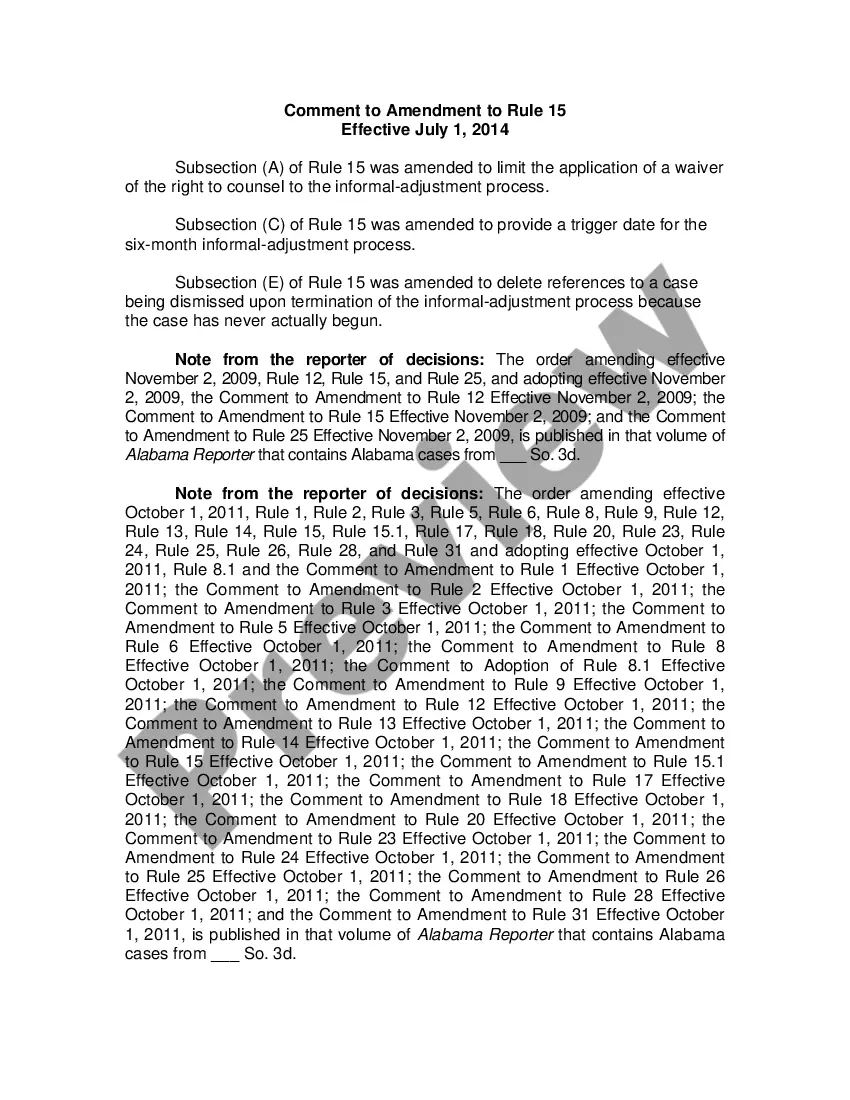 Preview Informal Adjustment