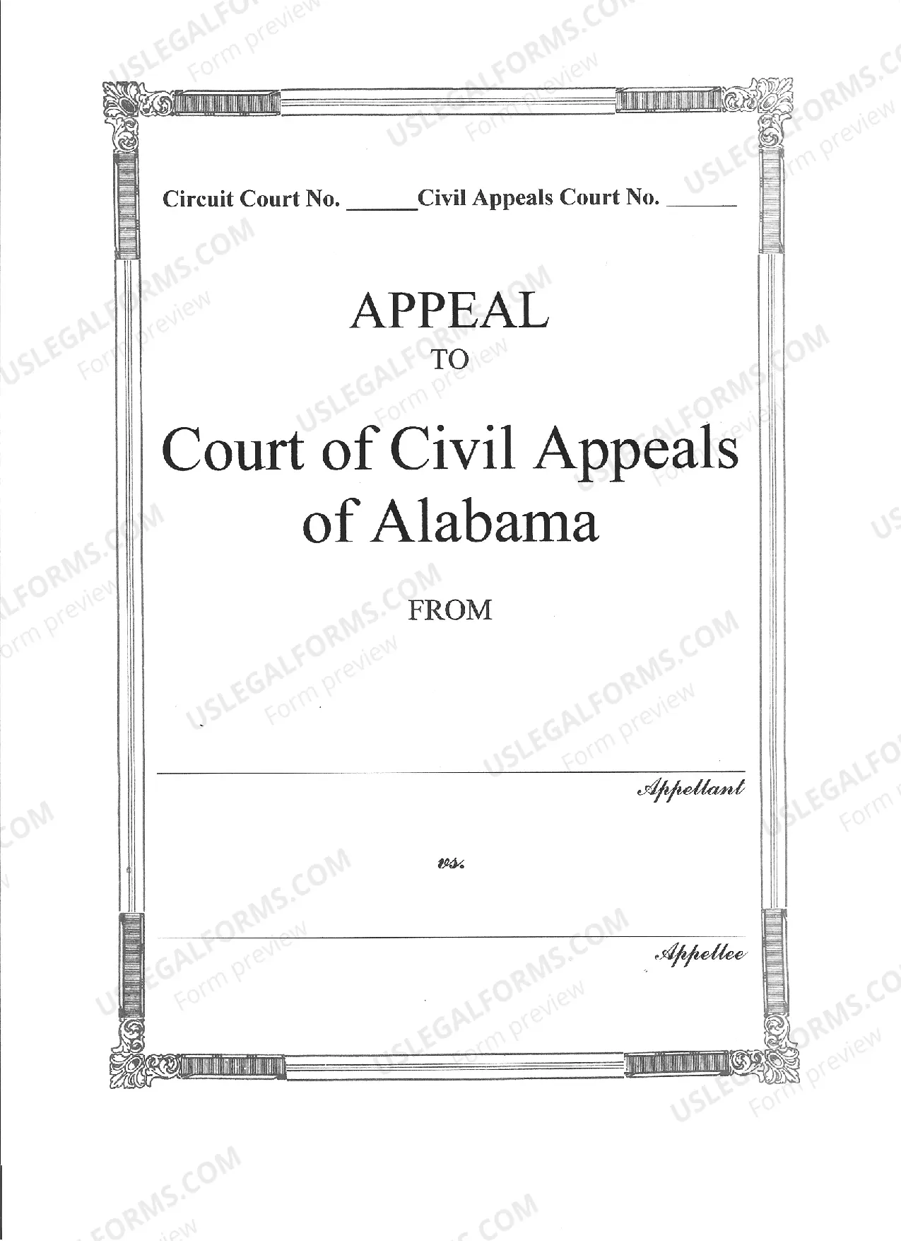 Preview Civil Appeals Jacket