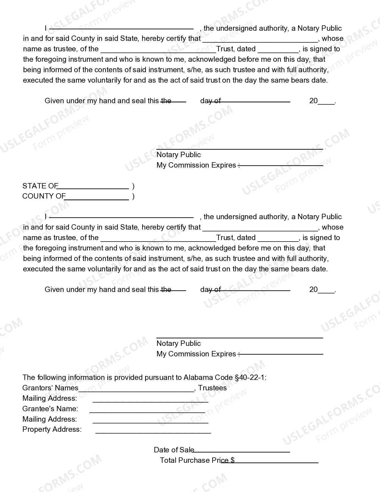 Preview Statutory Warranty Deed
