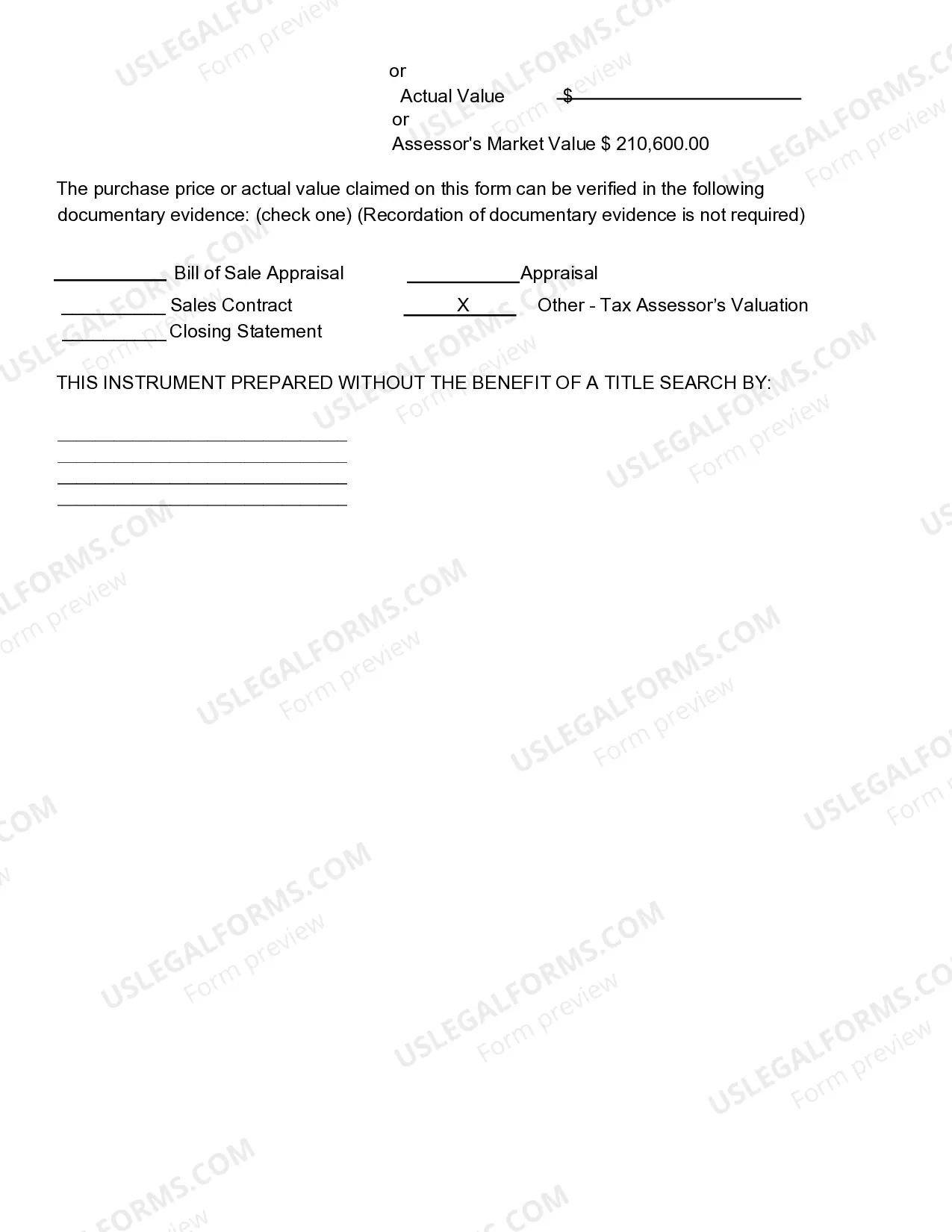 Preview Statutory Warranty Deed