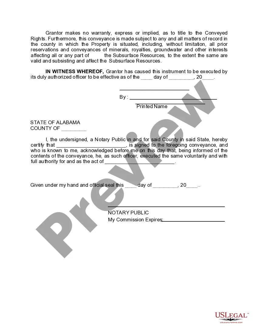 Preview Mineral Deed