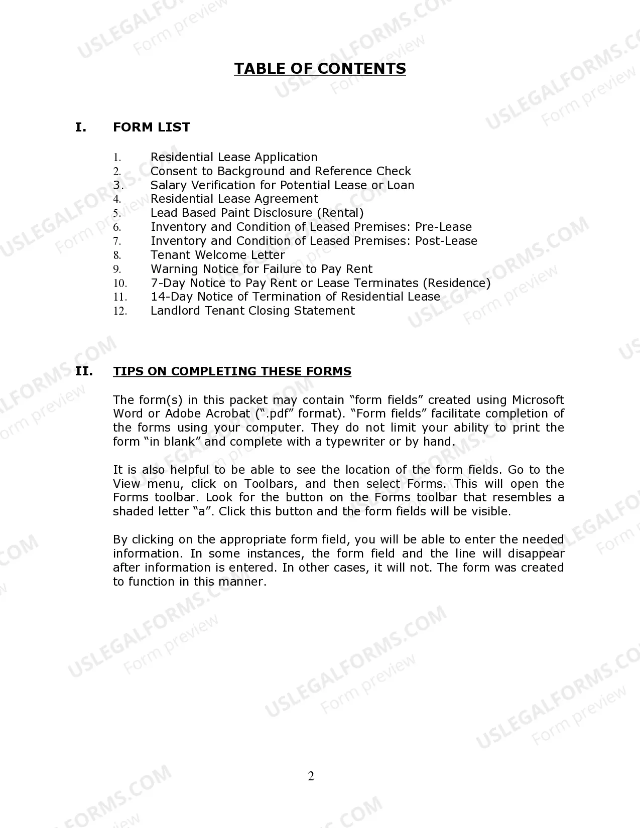 Preview Alabama Residential Landlord Tenant Rental Lease Forms and Agreements Package