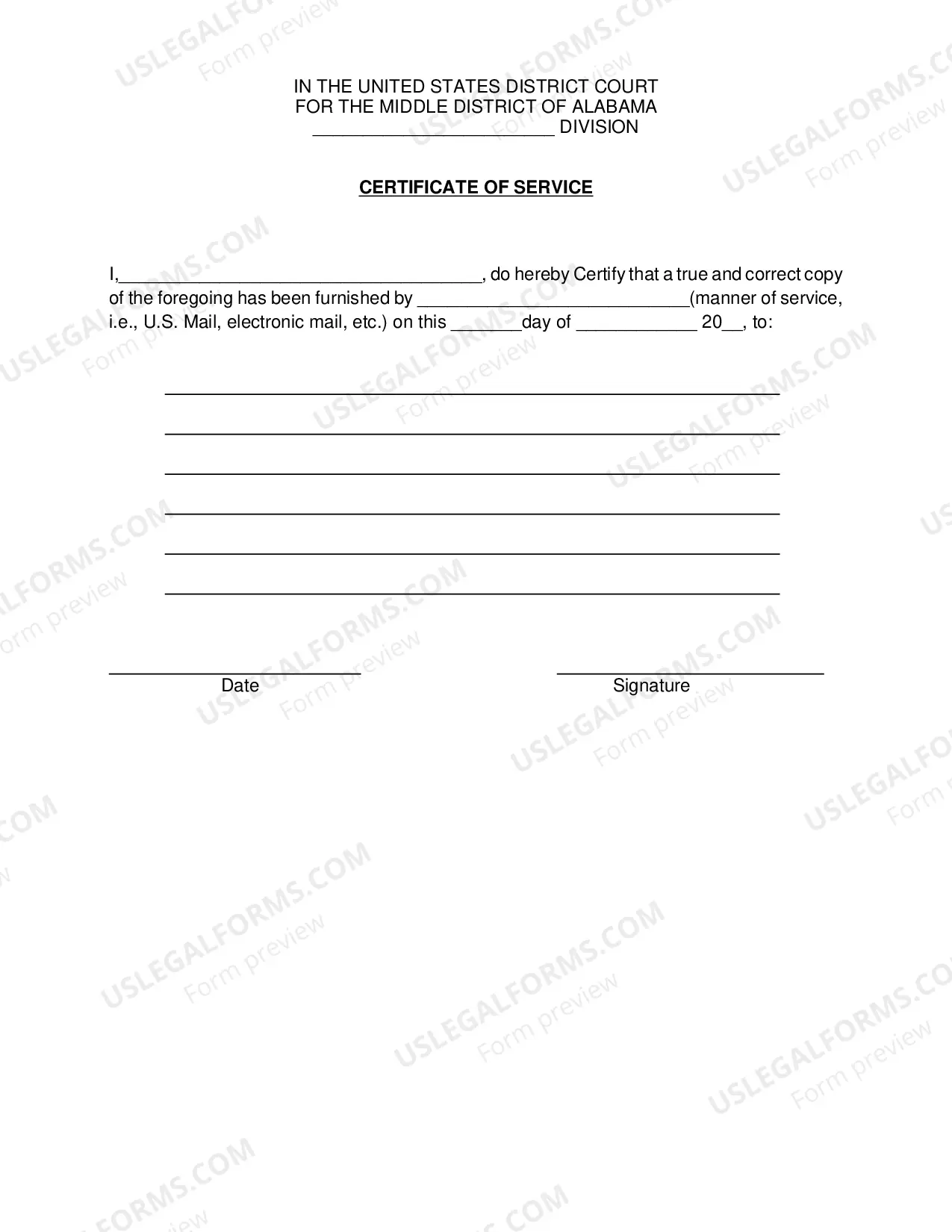 Preview Conflict Disclosure Statement
