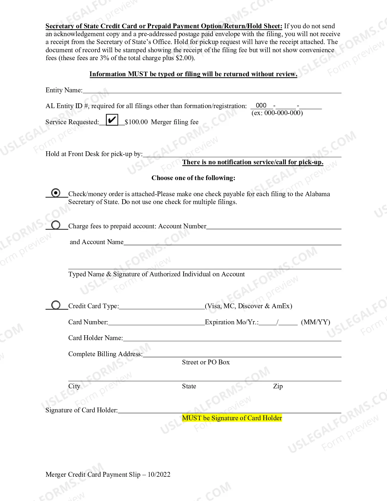 Preview Certificate of Merger