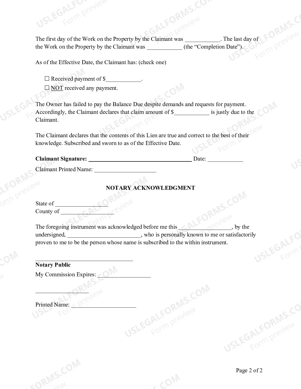 Preview Alabama Mechanic's Lien
