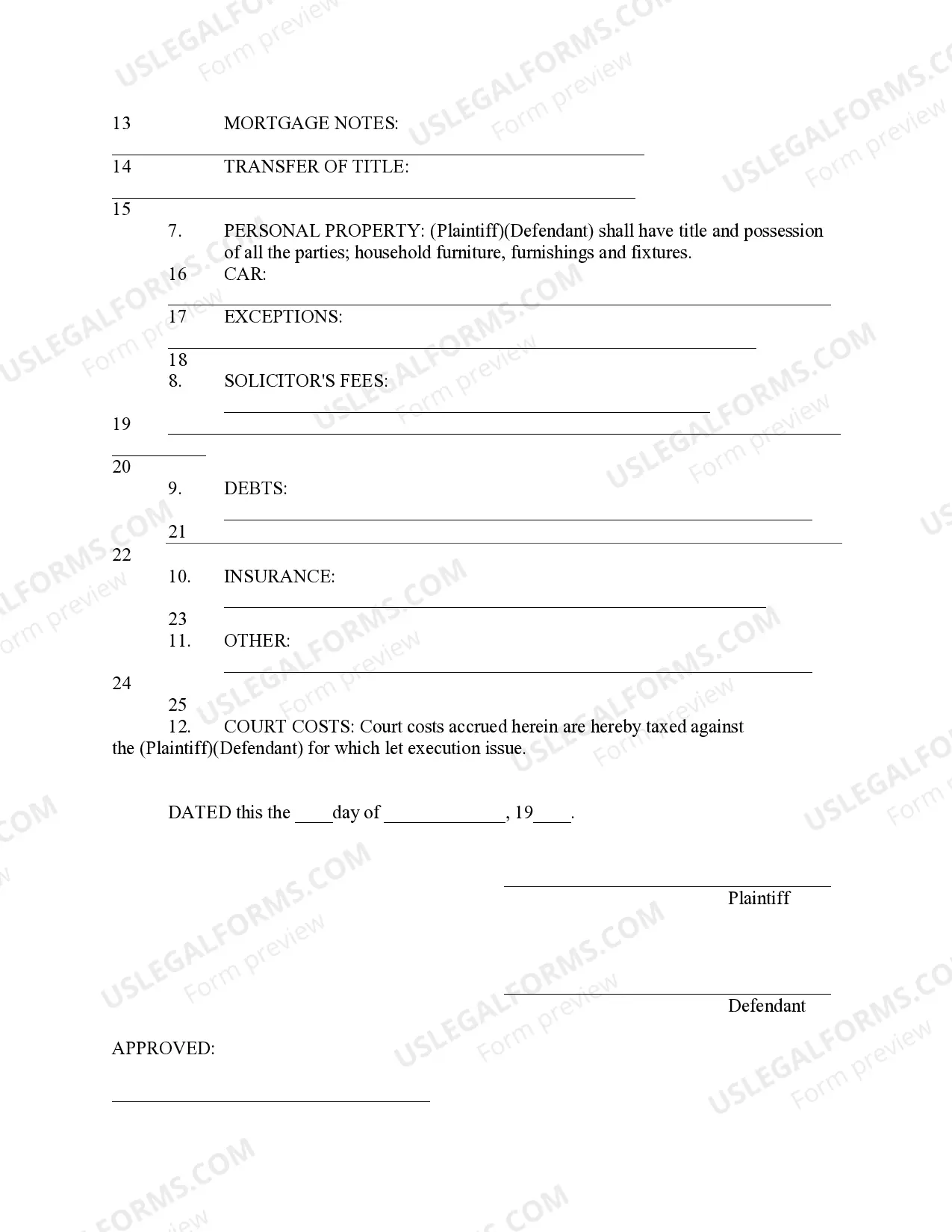 Preview Memorandum Agreement to Settle Domestic Case