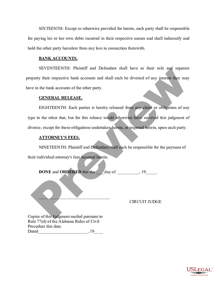 page 6 Final Judgment of Divorce preview