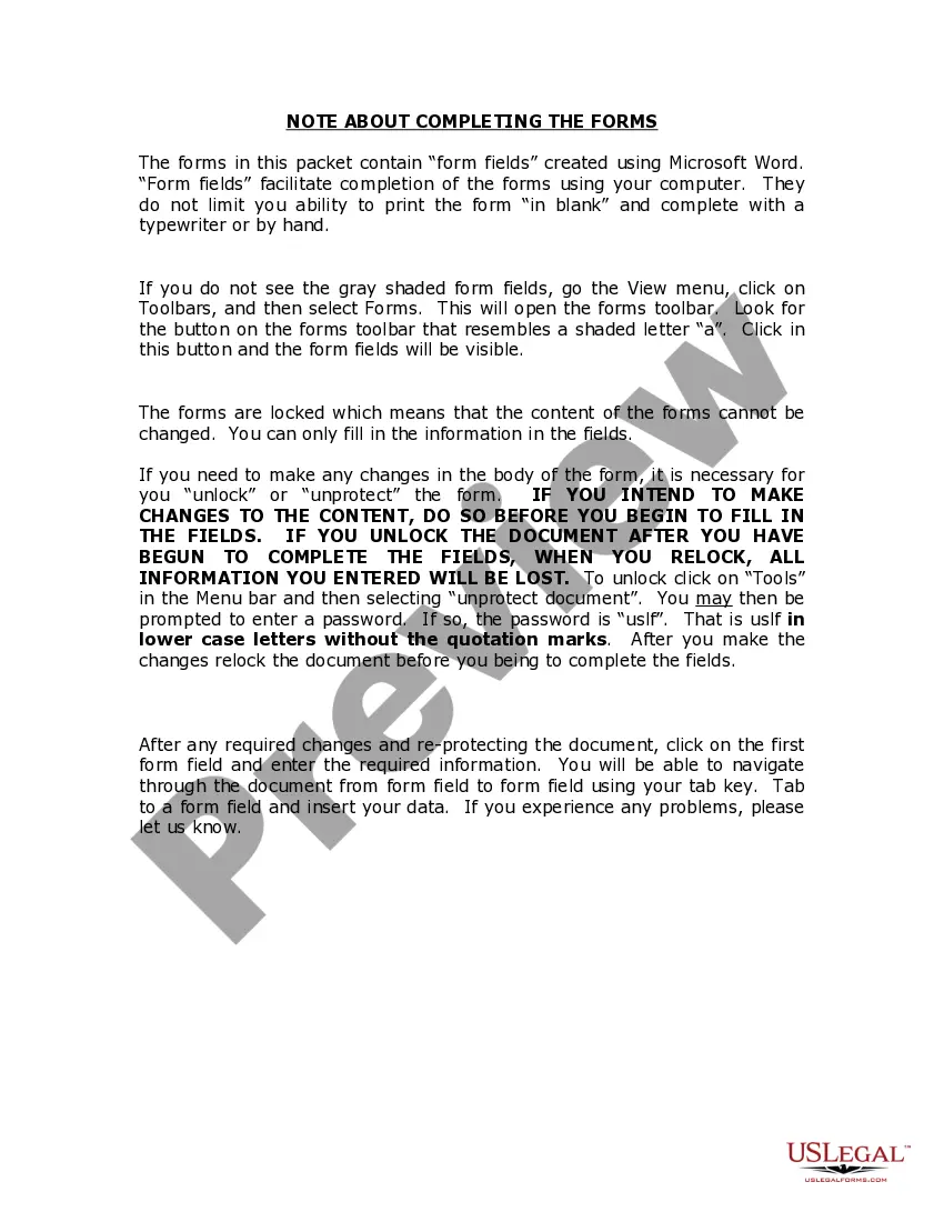 Preview Alabama Name Change Instructions and Forms Package for a Minor - Jefferson County