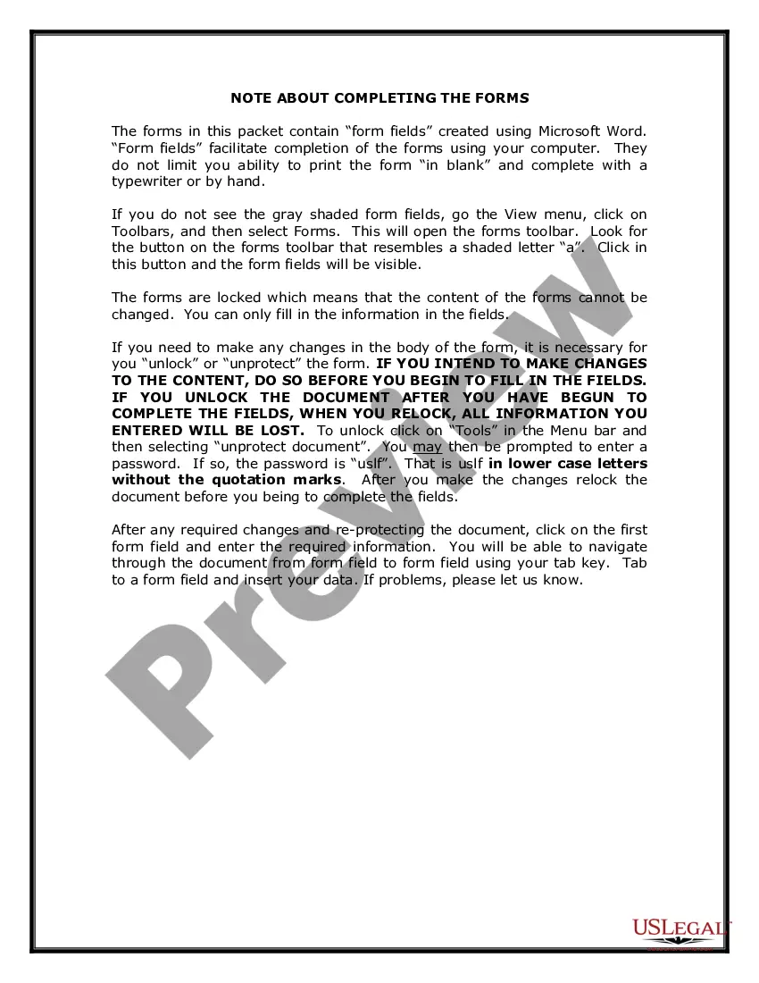 Preview Alabama Name Change Instructions and Forms Package for a Family