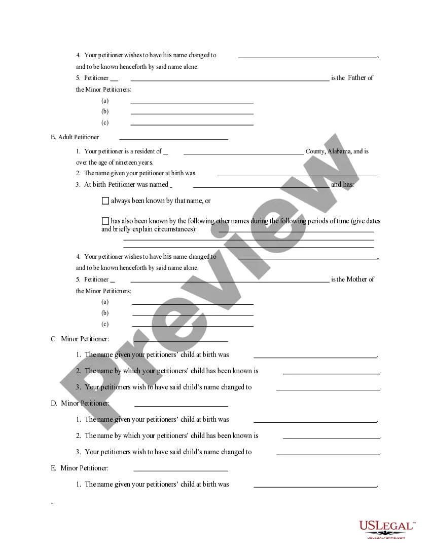 Get Petition and Declaration of Change of Name - Family Name Change Preview Petition and Declaration of Change of Name - Family Name Change