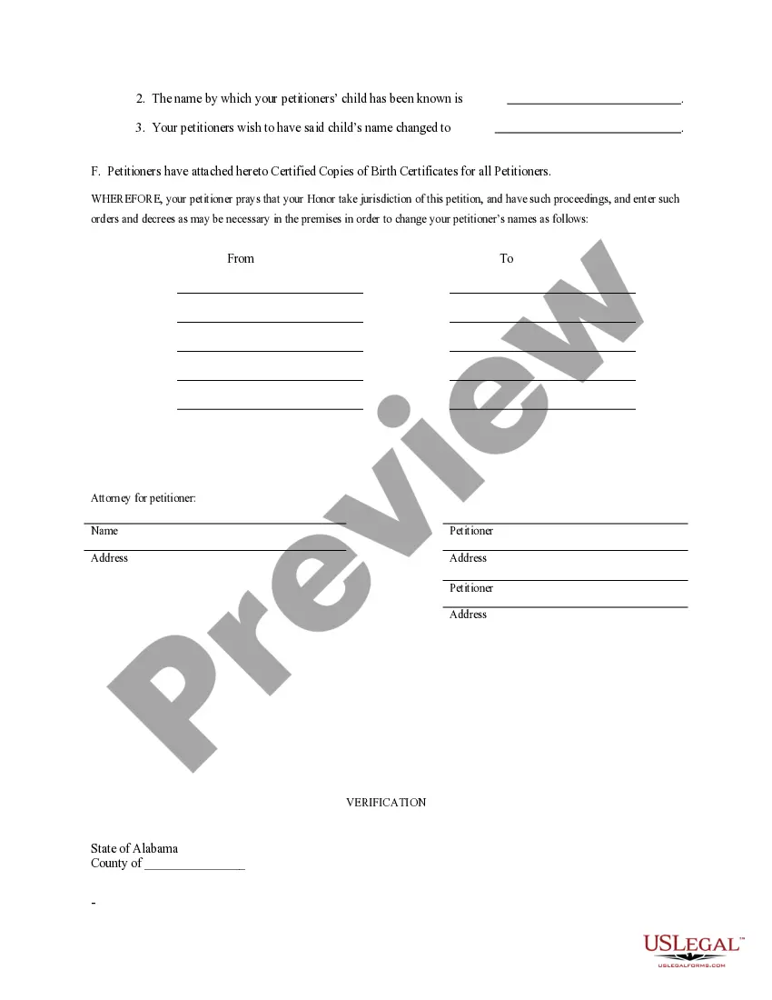 Get Petition and Declaration of Change of Name - Family Name Change Preview Petition and Declaration of Change of Name - Family Name Change