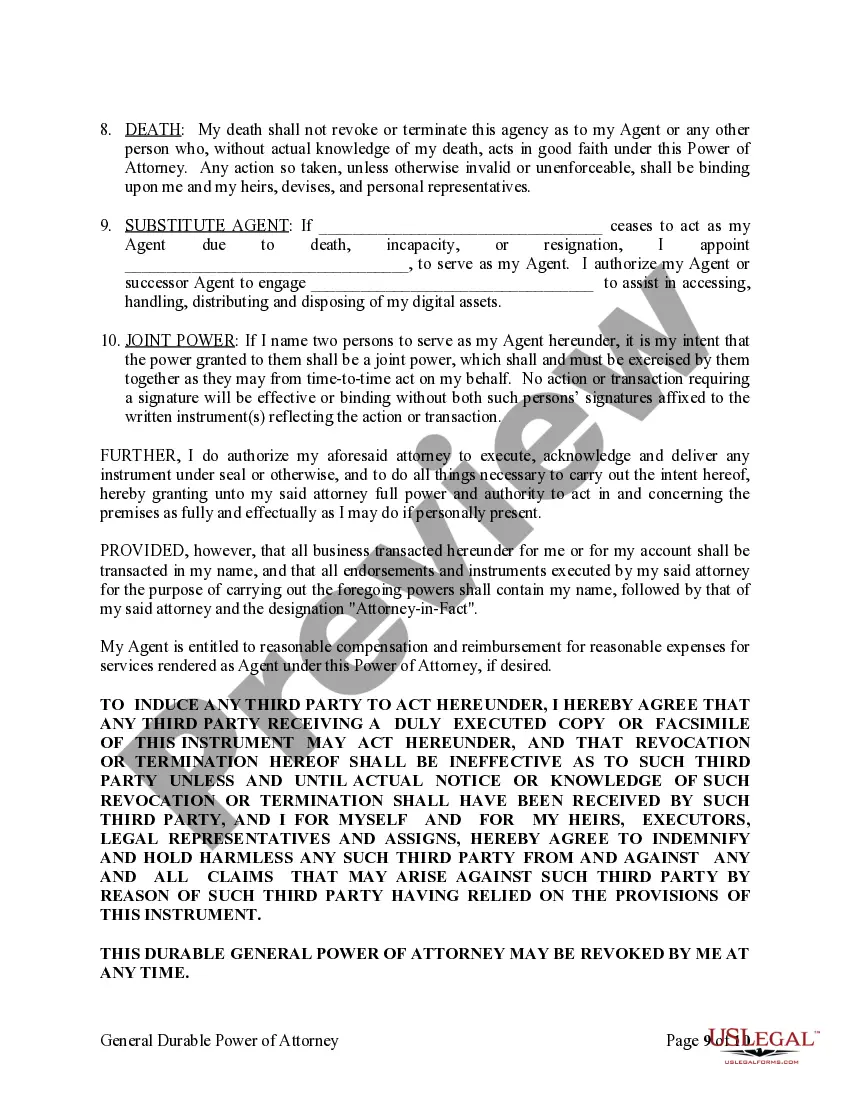 Get General Durable Power of Attorney for Property and Finances or Financial Effective upon Disability Preview General Durable Power of Attorney for Property and Finances or Financial Effective upon Disability
