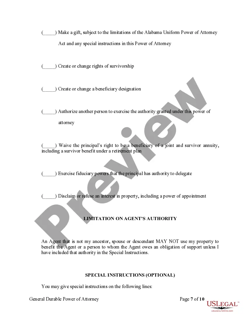Preview General Durable Power of Attorney for Property and Finances or Financial Effective Immediately