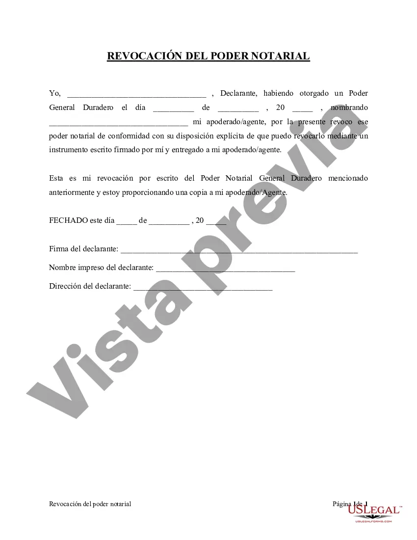 Preview Revocación del Poder General Duradero