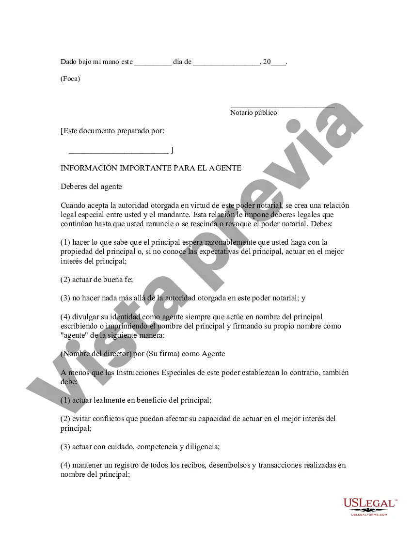 Preview Poder legal general con efecto inmediato