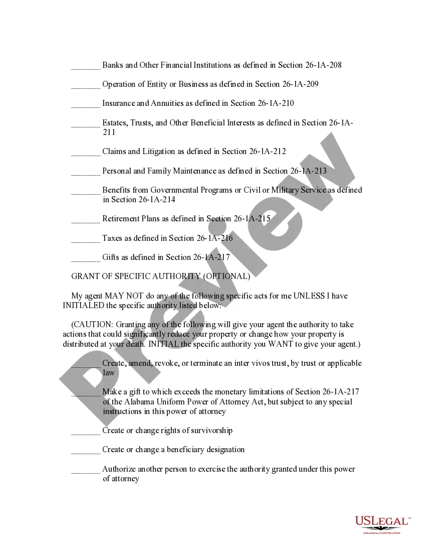 Preview Statutory General Power of Attorney Effective Immediately