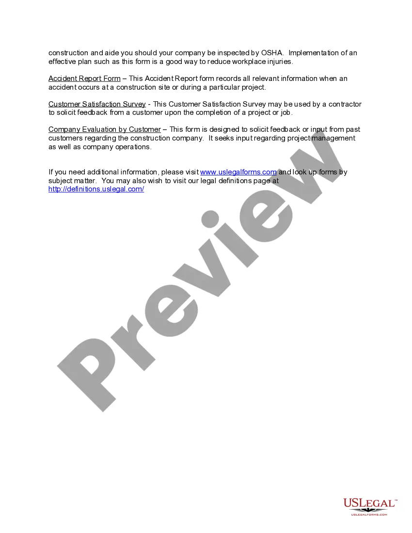 Preview Alabama Contractors Forms Package