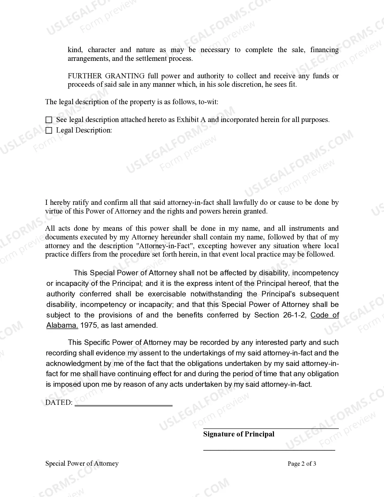 Preview Special or Limited Power of Attorney for Real Estate Sales Transaction By Seller