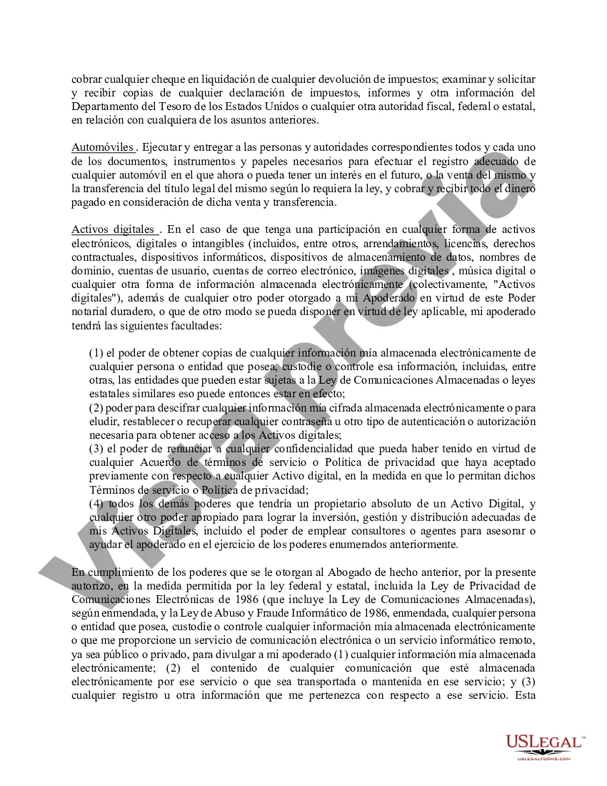 Preview Poder notarial limitado en el que se especifican poderes con ejemplos de poderes incluidos